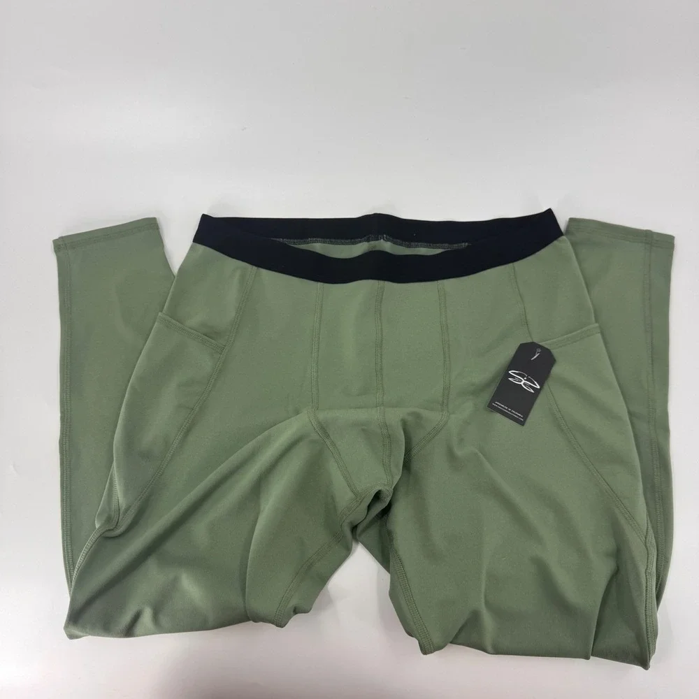 Sweat &‎ Soul Mens XXL Olive Green Compression Pants Training Tights NWT